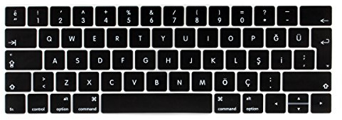 Batianda Türkisch/Türk Tastatur Silikon Schutz Abdeckung für 2016 MacBook Pro 13 15 Zoll mit Touch Bar(Modell:A1706/A1707)