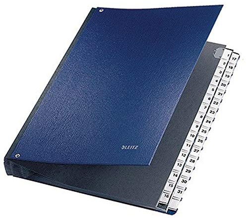 Leitz Pultordner 59310035 DIN A4 1-31 32Fächer Graupappe blau