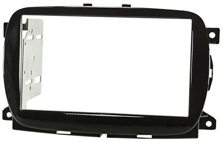 tomzz Audio 2414-079-1 Doppel DIN Radioblende kompatibel mit FIAT 500 ab 2016 500 Abarth mit Radio Uconnect 7 Zoll Piano Lack schwarz
