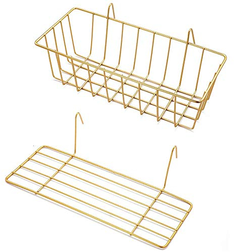 GBYAN Basket Straight Shelf for Gird Board Wall organizer Wall Grid Accessories for Home and Kitchen, 2Pack