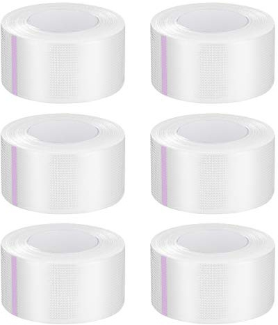 EXCEART 6 Rolls Transparent Tape Microporous Sensitive Clear Pressure Breathable Tape Adhesive Clear Tape for Use