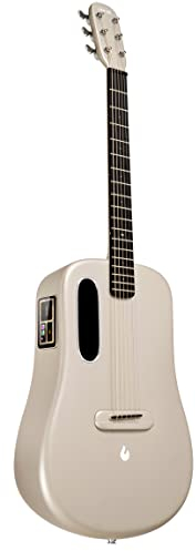 LAVA ME 3 Elektro-Akustik Gitarre mit Weltraum-Gigbag, Carbonfaser Smart-Gitarre 38 Zoll weiches Gold