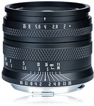 AstrHori 50 mm F2.0 Objectif Portrait à Grande Ouverture Plein Format Manuel Compatible avec Panasonic LUMIX Olympus Micro 4/3-Mount Mirrorless Camera G1,G2,G3,G5,G6,G9,GH1,GH2,GH3,GH4,GH5,etc.