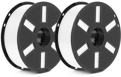 JAYO PETG Filament 1.75mm Weiß*2 2.2KG, Zäh & Vielseitig 3D Filament | Hohe Festigkeit, Drucke brechen nicht, Verzugneigung, Maßgenauigkeit +/- 0.02 mm, für die meisten FDM 3D Drucker