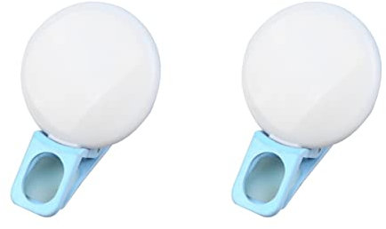 Uonlytech 2pcs Portable Led Selfie Ring Light Clip Mini Fill Light for Mobile Phone Laptop USB Supplementary Phone Fill Selfie Lamp Use for Video Call Live Streaming Photography