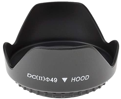 CABLEPELADO Gegenlichtblende 49 mm | Objektivhaube 49 mm | Sonnenblende Tulpe | kompatibel mit Canon, Nikon usw. | geeignet für 49 mm