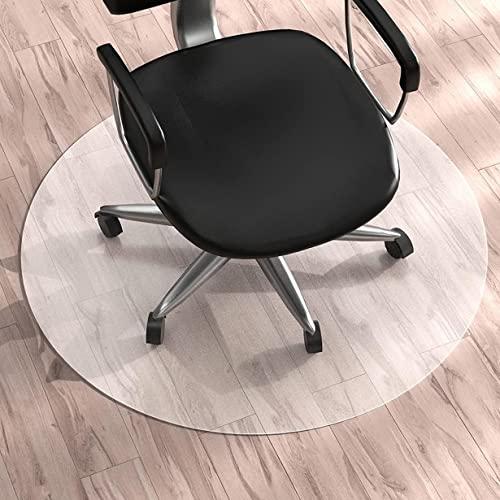 DG Catiee Transparente Bodenschutzmatte, transparente Bürostuhlmatte, runde Bodenmatte, rutschfeste, rechteckige Stuhlmatte für Rollstuhl, Schreibtisch (rund, 100 x 100 cm)