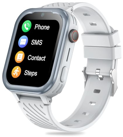 DDIOYIUR 4G Smartwatch Kinder mit GPS und Telefon, Smart Watch Kinder mit WiFi, Videoanruf, Kamera, SOS, Schulmodus für Jungen und Mädchen 4–16 Jahren.