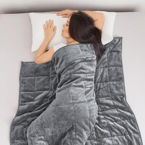 Bestlivings Gewichtsdecke - Taupe - 135x200cm - Entspannungsdecke 7kg - Anti Stress und Therapiedecke - Öko Tex - beschwerte Kuscheldecke mit Glasperlenfüllung