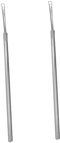 FRCOLOR 2stücke Edelstahl Ohrenreiniger Langlebige Metall Ohrlöffel Mit Rutschfestem Griff Tragbar Praktisches Reinigungstool Zur Sicheren Und Effektiven Ohrenschmalz Entfernung Für Erwach