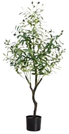 Plantas Artificiales Olivo Artificial, Planta De Olivo Falsa En Maceta, Planta Alta De Seda Sintética, Ramas De Olivo Artificiales, Frutas Planta Artificial