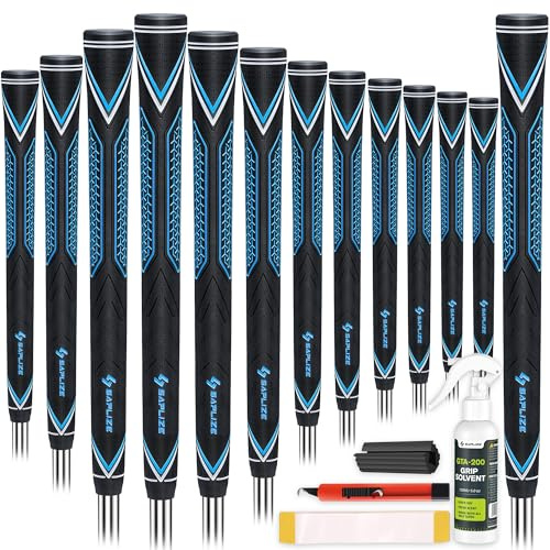 SAPLIZE G50 Endurance Series Golf Grips Set, A Must Pro Level Gear, Premium Durability High-Tack Rubber Golf Club Grips Designed for Steady Swing Control, Vibration Dampening Comfort