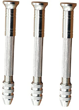 jojofuny Juego De 4 Taladros Manuales De Nogal Y Mini Perforadores Para Tuercas De Madera Y Plástico Herramienta De Precisión Para Proyectos (3 Unidades)