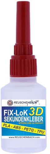 FiX-LoK 3D Sekundenkleber 50g – Super Starker Kleber für 3D-Druckprojekte, Schnelle Aushärtung, Hohe Festigkeit, Präzise Anwendung, Vielseitig Einsetzbar für PLA, ABS, PETG, TPU