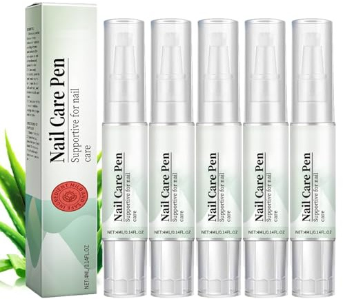 5 Stück Nail Care Pen - Das Original, Nagelpilz Stift, Nail Care Pen Kosmetische Pflege Bei Nagelpilzinfektion, Mit Teebaumöl, Vitamin E & Aloe Vera (5 Stück)