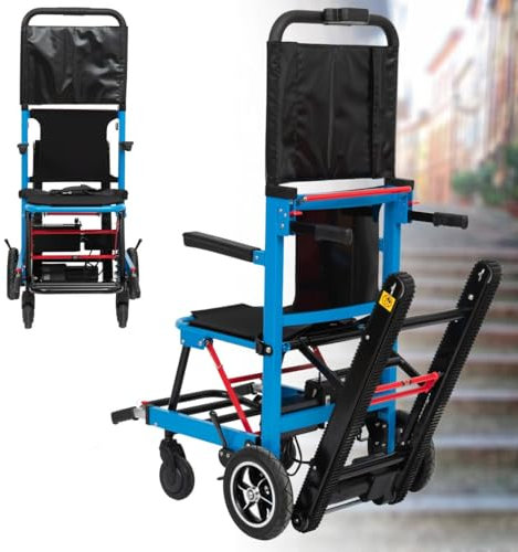 Treppensteiger Elektrisch,Elektrischer Raupen-Treppensteiger,Treppenlifte Für Ältere Menschen,Rollstuhl Faltbar Leicht,Belastung 169 Kg,Einstellbare Evakuierung,Für Ältere Patienten A