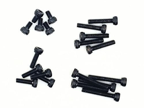 50x Zylinderkopfschraube M2,5x12 Innensechskant - DIN 912 ISK Stahl 10.9 schwarz brüniert - rcbay