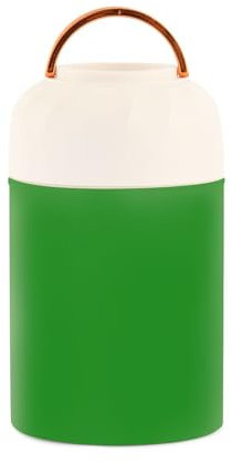 Amooorous Contenitori isolati sottovuoto in acciaio inossidabile puro tinta unita verde personalizzato per alimenti caldi con cucchiaio per colazione sottaceto