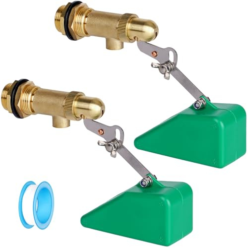 KHEARPSL 3/4 Zoll Schwimmerventil, Messing Wasser Schwimmerventil für Wassertank, Schwimmerkugelhahn mit verstellbarem Arm für Viehbewässerung, Brunnen, Aquarium, Aquakultur, automatische