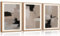 HPINUB Large Abstract Framed Canvas Wall Art Set,Minimalist Beige Gray Pastel Watercolor Wall Decor,Modern Illustration Neutral Art Painting for Living Room,Bedroom,Dining Room,Office -30X40cm