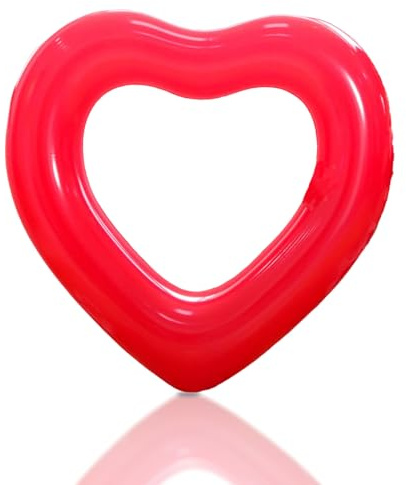 Anello da Nuoto per Adulti,90CM Anelli Gonfiabili Piscina Galleggiante Donna,Salvagente Adulto Gonfiabile anello gonfiabile a Forma di Cuore per Feste in Piscina, Spiaggia, Accessori Feste All'Aperto