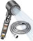 Shower Head and Hose，Built-in Stage Hard Water Filter and 1.5M Hose，3+1 Spray Modes Jet Modes High Pressure Bathroom Shower Head，Large Powerful Handheld Showerhead for Residual Chlorine Remove (Grey)