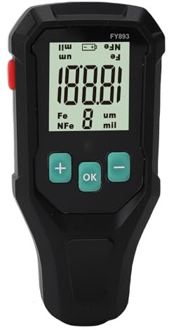 Medidor de espesor de pintura para automóviles,comprobador digital de espesor de pintura en milésimas de 0-1350μM.Calibración automática con 10 conjuntos de almacenamiento de