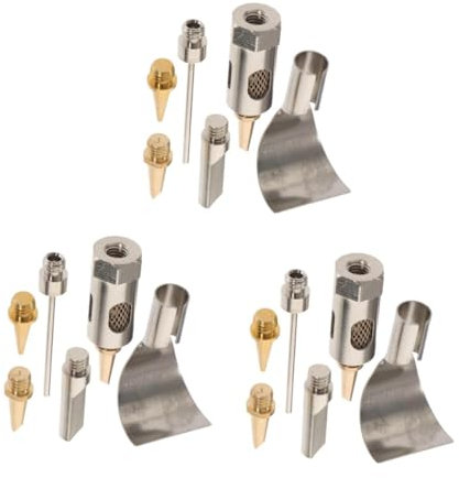 NUOBESTY 3 Set Punte per Saldatore Gas Punte Ricambio per Lavori Saldatura Facile Cambio Compatibile con Tipi Applicazioni Alta per Ottima Lavorazione