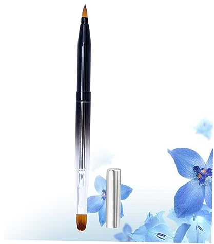 VALICLUD Brocha De Labios Retráctil De Metal Aplicador De Lápiz Labial y Brillo De Labios Herramienta De Maquillaje y Portátil Para Profesional y Personal Degradado Negro