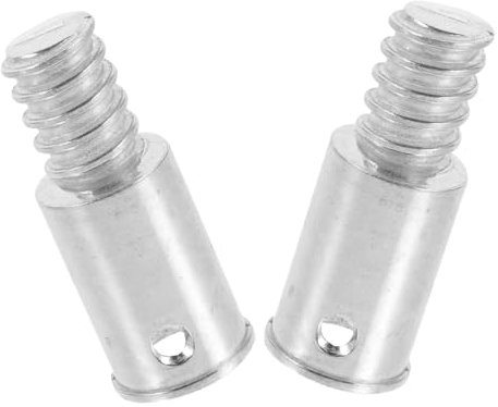 FRCOLOR 2pcs Extension Pole Adapter Tips Threaded End Broom Handle Replacement Connectors for Metal Tools and Easy to Install Compatible with Mops and Brushes