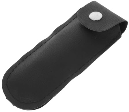 Leder Mundharmonika Schwarz Etui für 10-loch Mundharmonika | Tragetasche für Unterwegs und Reisen, Schlichtes Design für Anfänger, Robust und Pflegeleicht