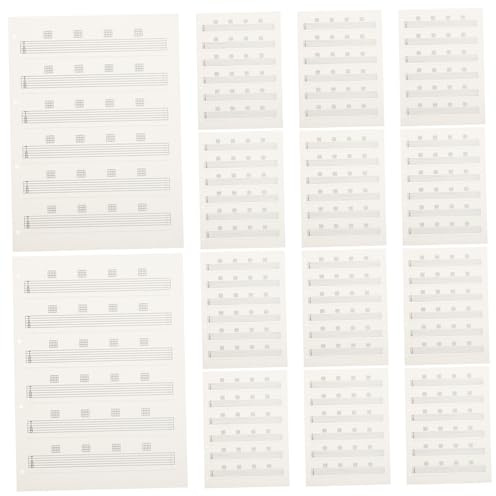 Milisten 85stücke Gitarrennotenpapier Notenblätter zum Ausfüllen Notenlinienpapier für Übungseinheiten Tabulaturpapier Gitarren-notenheftpapier Leeres Tabulaturpapier für Kompositionen
