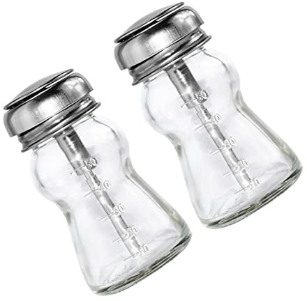 Veemoon 2 pezzi Bottiglie in Vetro Pompa per Solvente Unghie Dispenser Riutilizzabile per Smalti Semipermanenti e Remover Cuticole Compatto e Durevole per Nail Art e Cosmetici