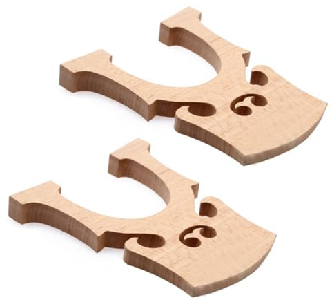 UTHCLO 2pcs Maple Cello Bridge Professional Fitted Replacement Parts for Improved Sound Quality and Tone Lightweight Unfinished Wood Grain Accessories for Learning and Practice