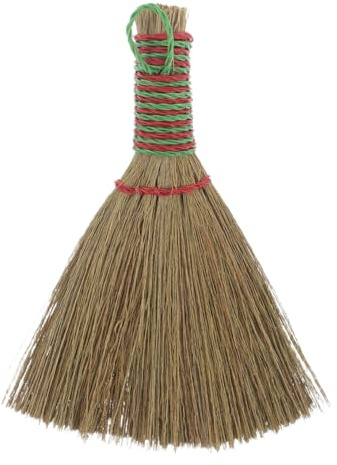 IMIKEYA Escoba De Mano De Cerdas De Miscanthus, Mini 14x10 Cm, Material Natural, Ligera y Multiusos para Limpieza Doméstica Interiores y Muebles