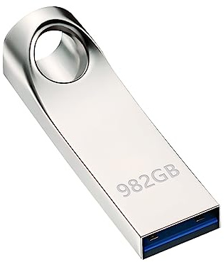Memoria USB 982GB, Alta Velocidad USB 3.0 Pen Drive 982GB con Llavero Impermeable Práctico Pendrive USB Flash Drive para Ordenador/TV/Coche/Player