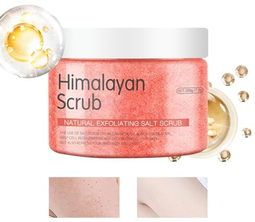 Exfoliante Corporal De Sal 200g Lavado de Cuidado con Sal Natural | Scrub Para Axilas Para Cuidado De Piel Muerta, Brillo, Belleza, Baño, Manos, Pies, Espalda, Rodillas Y Spa