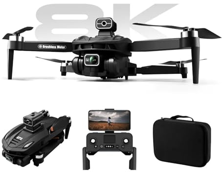 Vassco GPS Drone with 8K Camera – 4-Way Obstacle Avoidance, Brushless Motors, Smart Return, Dual Cameras, Optical Flow Hover, 30 Min Flight, Includes 2 Batteries