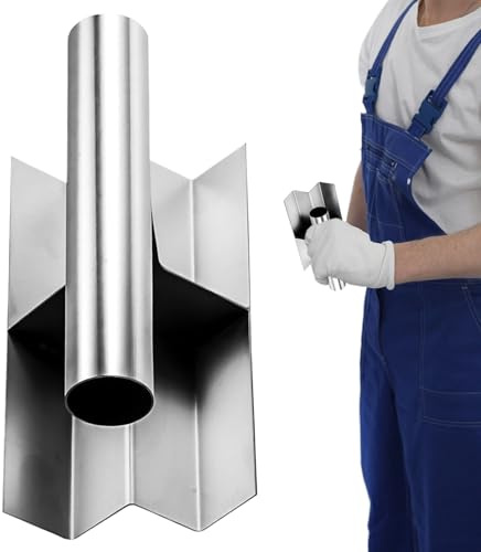 Cazzuola per muratura – Finitura in calcestruzzo resistente, impugnatura ergonomica | Cazzuola per cartongesso ad alta resistenza con bordo di precisione per edilizia, rattoppatura di giunti