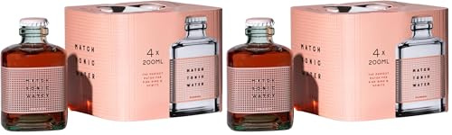 Match Tonic Floral, Acqua Tonica, 4 bottiglie da 200ml, per Gin Tonic Floreali, con Note di Lavanda, di Fiori d'Arancio e di Gelsomino, Basso Contenuto di Zucchero, Materiale 100% Riciclato