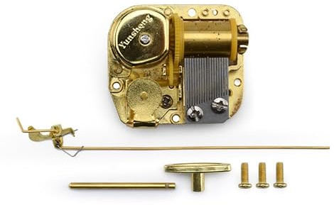 MusicBoxAttic - 18-Note Mechanical Movement Music Box Gift - Elegant Music Box Mechanism Musicbox Machine for Collectors and Keepsake Gifts - 2” L x 1.75 W x .75 H (Music Box Dancer)