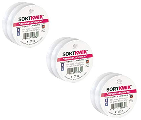 LEE 10132 Sortkwik Fingertip Moisteners, 1 3/4 oz, Pink, Sold as 6 Pack