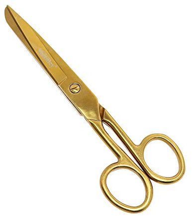 MultiBey Schere, gerade, recycelter Edelstahl, 17,8 cm, Kupfer, Gold, Mehrzweckstoff, Leder, Kunst- und Handwerk, Papierschere, strapazierfähig