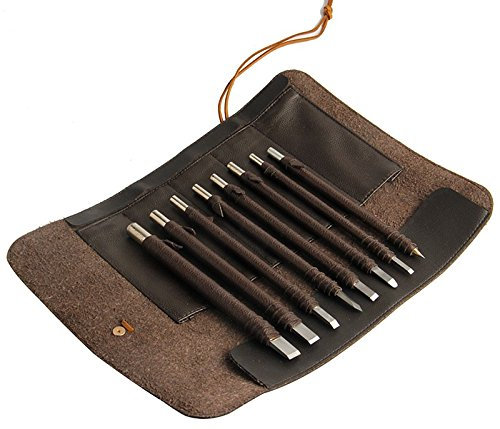 Jwn 8 pcs Steinerne Hartmetall-Stahl Tranchiermesser Meißel Craft Werkzeug für Dichtung Gravur Stein Schriftzug