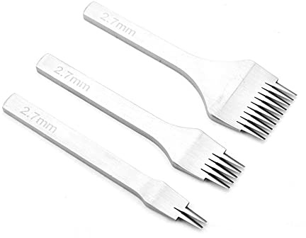 Hilitand - Herramienta de perforación con punzón de Costura y Cuero marroquinería 2/5/10, Herramienta de perforación con Garras de Acero 2,7 mm, 3,0 mm, 3,38 mm, 3,85 mm (2,7 mm)