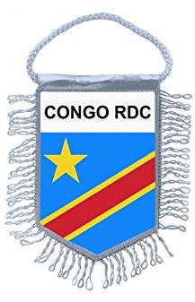 Akachafactory Mini banner flag pennant window mirror cars country banner congo rdc