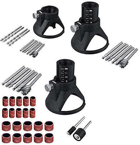 29pcs Accessori per mini smerigliatrice per utensili rotanti Utensili rotanti per smerigliatrice elettrica Supporto per trapano HSS Router Punte per trapano per lucidatura, pulizia e incisione