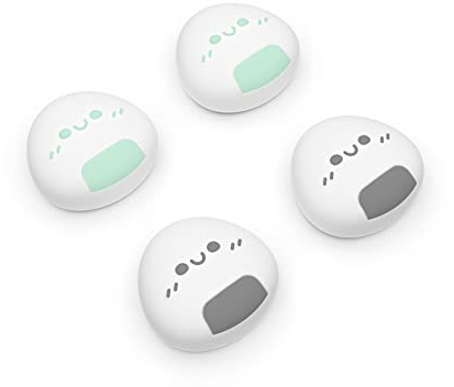 PlayVital Joystick Caps Kappen für Nintendo Switch/OLED/Lite,Stick Caps Kappen Aufsätze Silikon Analog Controller Joy Con Stick Kappen für Switch & Switch Lite & Switch OLED(Onigiri-Grün/Grau)