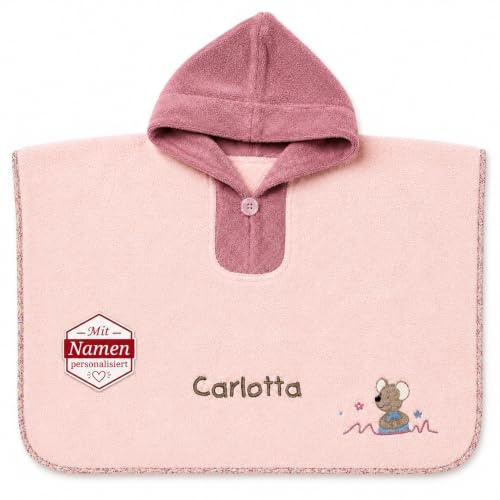my-mosaik Sterntaler Baby-und Kinder Badeponcho 100% Baumwolle mit Namen bestickt/Personalisiert