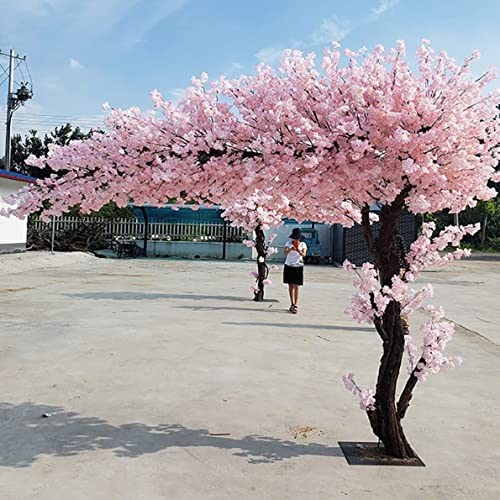 FENGSSLL Künstliche Kirschblütenbäume Hellrosa Kirschblütenbaum Bogen Rosa Gefälschte Sakura-Blume Indoor Outdoor Home Office Party Seidenblume Gefälschter Sakura-Baum,1x0.6m/3.2x1.9ft